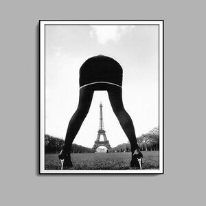 Eiffel Tower Print – Feminist Poster, Black & White, Vintage Paris Wall Art